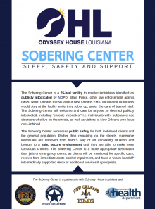 Sobering Center FAQs - sidebar for sobering center